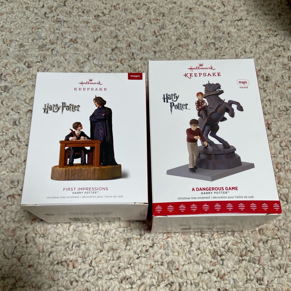 Hallmark Harry Potter ornament bundle- Dangerous Game & First Impressions